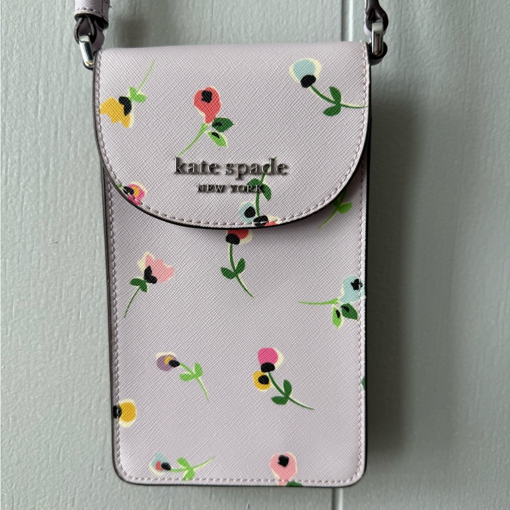 Kate Spade Floral Phone Crossbody in Light Purple